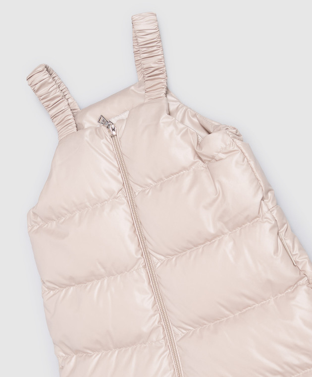 Moncler ENFANT Дитячий бежевий пуховий комплект Deidre з комбінезона та пуховика L29511F00001597YX зображення 3