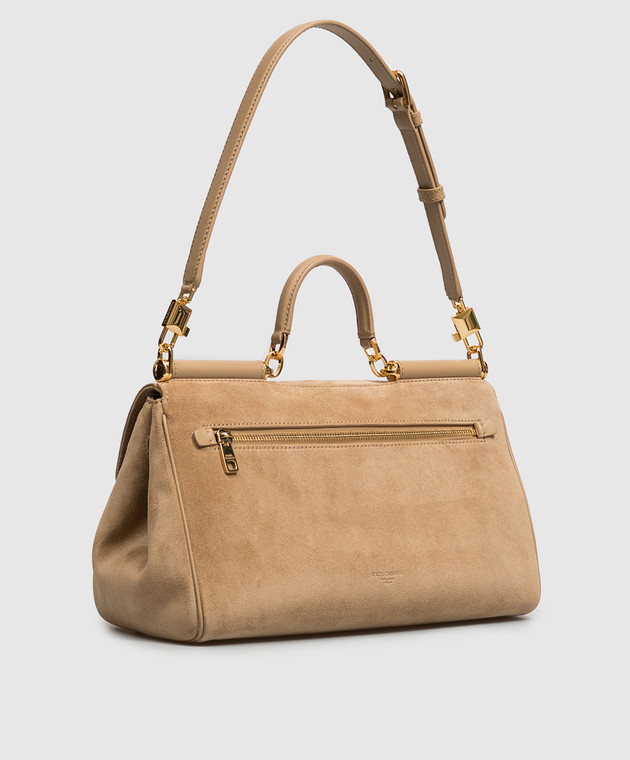 Dolce&Gabbana Коричнева замшева сумка My Sicily BB7782BO903 зображення 3