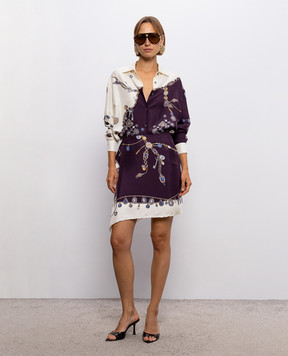 Versace Спідниця кольору айворі в принт Stolen Jewels 10258201A18636