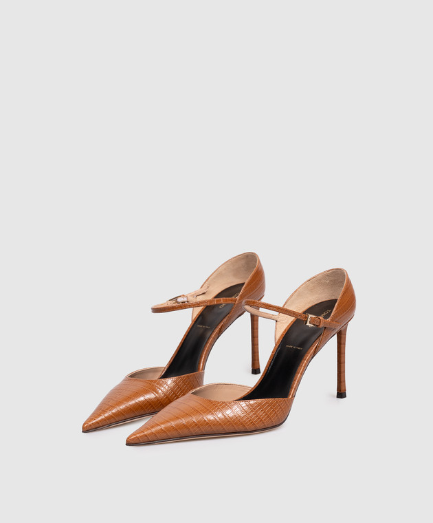 Tom Ford Коричневі шкіряні туфлі Vertigo Mary Jane W3895LCL381P зображення 2