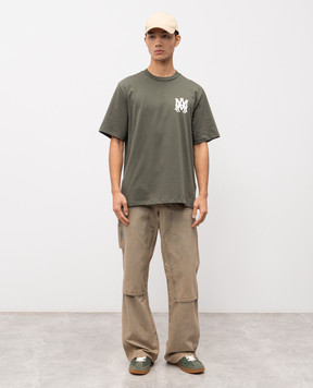 AMIRI Зелена футболка з принтом монограми AMTOJR1046