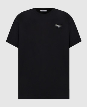 Givenchy Чорна футболка з принтом логотипа BM71NK3YSA