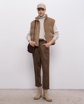 Brunello Cucinelli Бежевый гольф из кашемира M12150103P