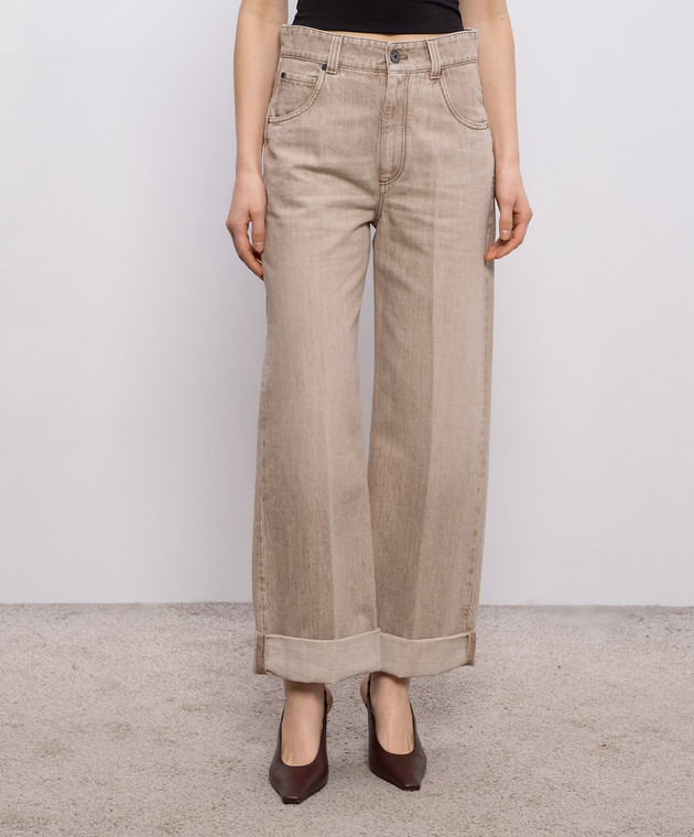 Brunello Cucinelli Бежеві джинси MA095P4005 зображення 3
