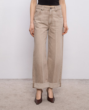 Brunello Cucinelli Бежевые джинсы MA095P4005