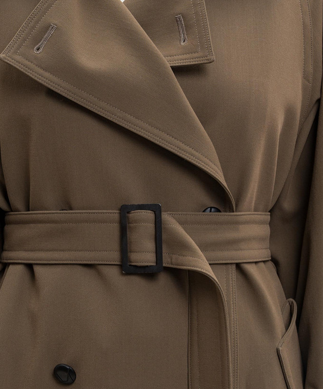 Max Mara Коричневый тренч CERTO из шерсти MXMCERTO изображение 5