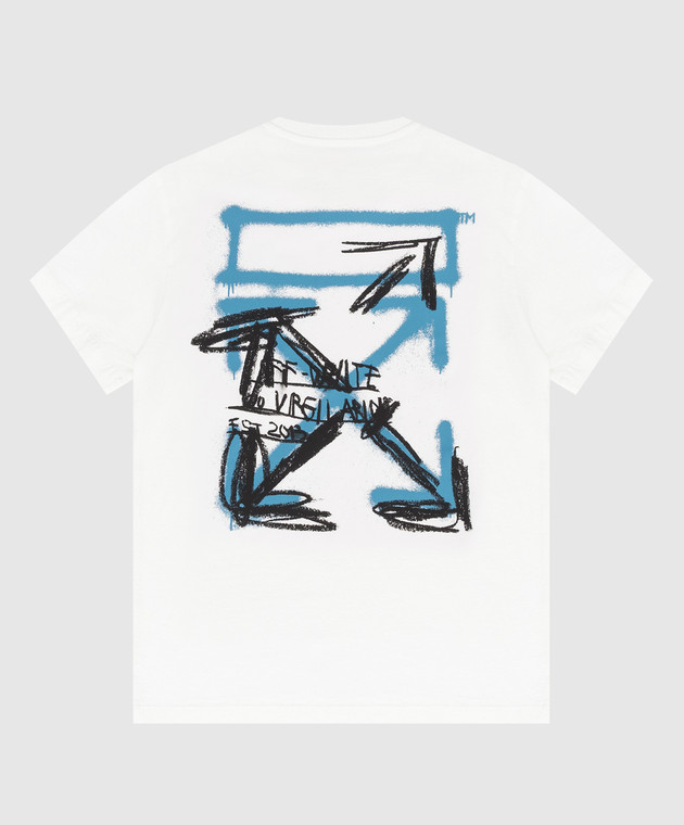 Off-White Дитяча біла футболка з принтом Arrow Spray 44BAA002S26J00E зображення 2