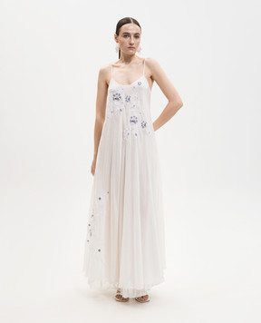 Ermanno Scervino Life Біла сукня з шовком D484Q605XYRI