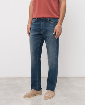 Peserico Синие джинсы с эффектом потертости R54717L86Q04291