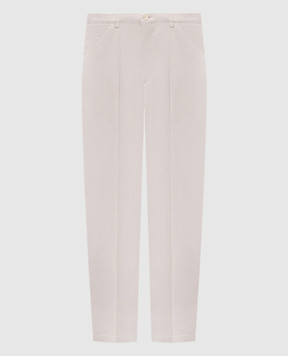Brunello Cucinelli Бежевые брюки из хлопка M289LH0660