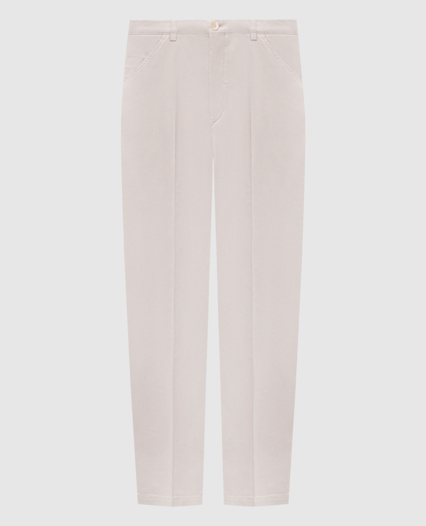 Бежевые брюки из хлопка