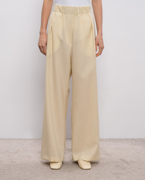 Jil Sander Бежевые брюки из шерсти J02KA0383J40171