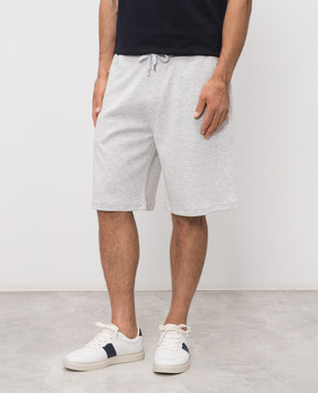 Brunello Cucinelli Сірі меланжеві шорти MM8313242G