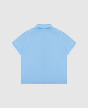 Versace Дитяче блакитне поло з вишивкою емблеми 10182801A16944