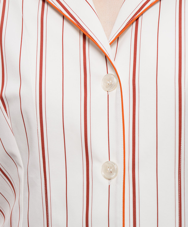 Dolce&Gabbana Сорочка кольору айворі в смужку F5U71TFR51T зображення 4