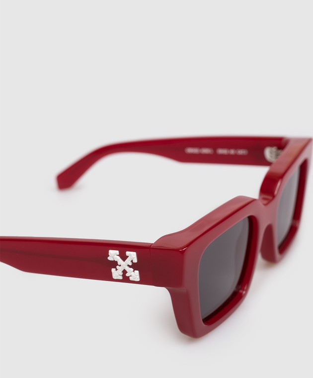 Off-White Бордові сонцезахисні окуляри Virgil OW10226D3053 зображення 4