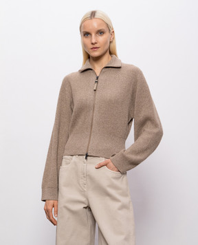 Brunello Cucinelli Коричневий кардиган з кашеміром M1E224716P