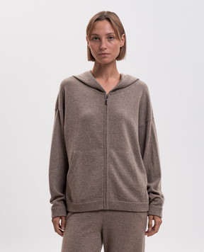 Simonetta Ravizza Коричневая спортивная куртка Marcel из кашемира F06KN125T10