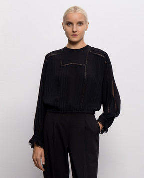 Twinset Черная блуза из кружева 262TP2346