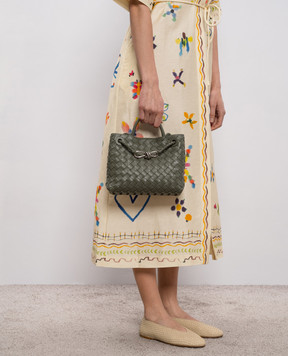 Bottega Veneta Зелена шкіряна сумка Andiamo 766014VCPP1