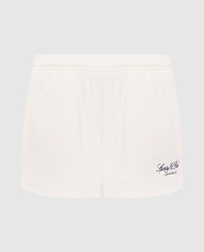 Sporty & Rich Бежеві шорти Vendome LA з вишивкою логотипа SH03776269WH37