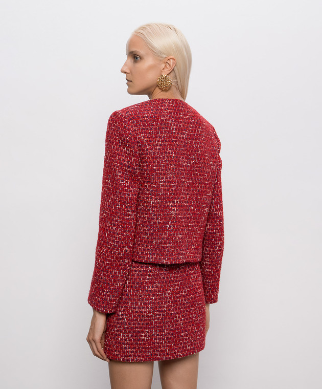 Valentino Красный твидовый жакет 9B3CE615ACQ изображение 4
