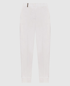 Peserico Білі штани з ланцюжком моніль A04753D01037