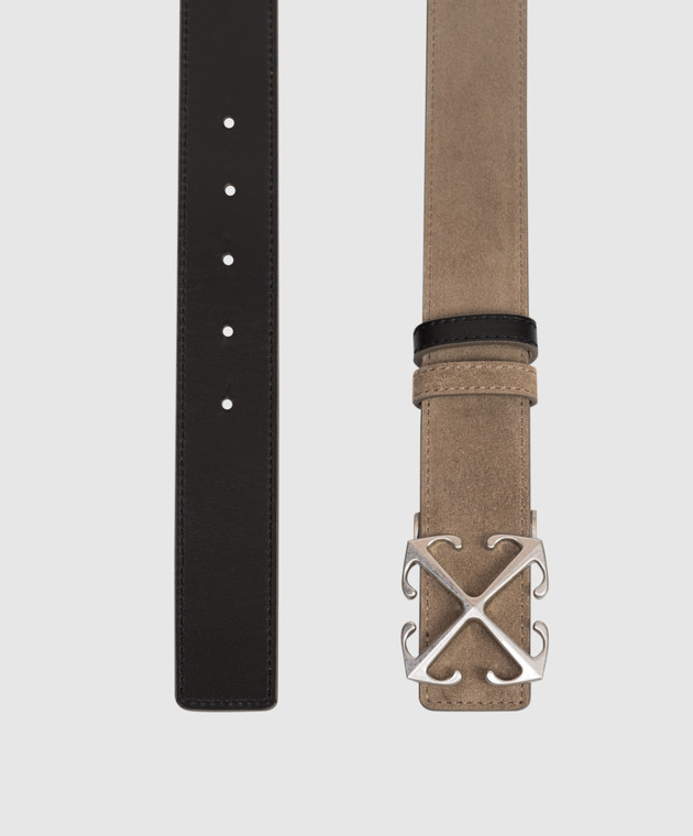 Off-White Двосторонній замшевий ремінь з емблемою Arrow OWRB13DS26LEA001 зображення 3