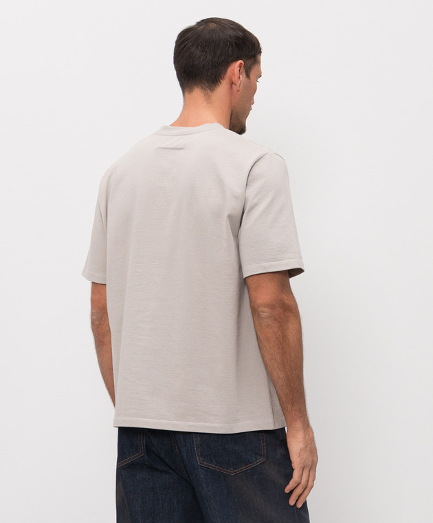 Maison Margiela MM6 Сіра футболка з принтом Spray SH0GC0064M20177 зображення 4