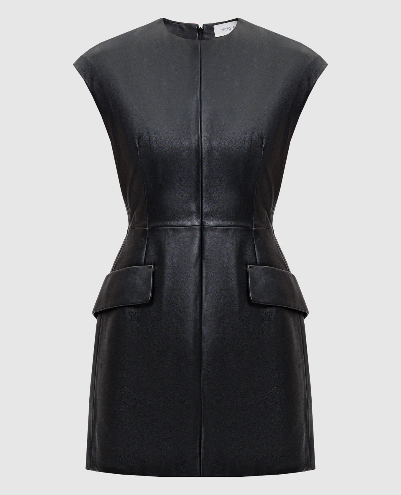 

Черное кожаное платье-футляр мини TEFRITE, Черный, Повседневные платья