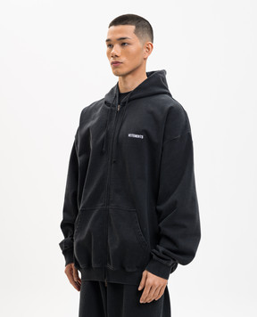 Vetements Чорна спортивна куртка з вишивкою логотипа ME76ZU136B