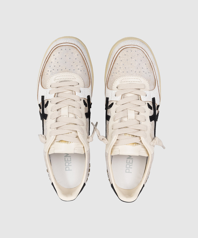 Premiata Бежеві шкіряні кросівки BSKT BSKTCLAD7661 зображення 4