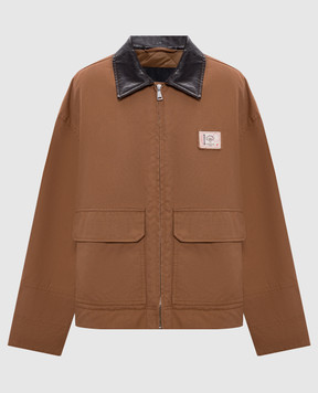 Max Mara Weekend Коричнева куртка FRECCIA з брендованою нашивкою WKDFRECCIA