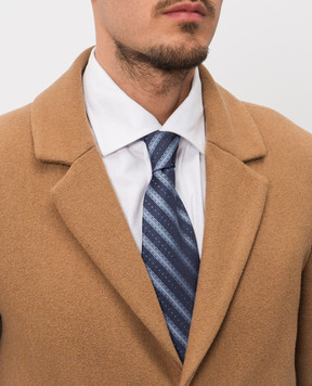 Stefano Ricci Синя краватка із шовку в смужку CCX56041