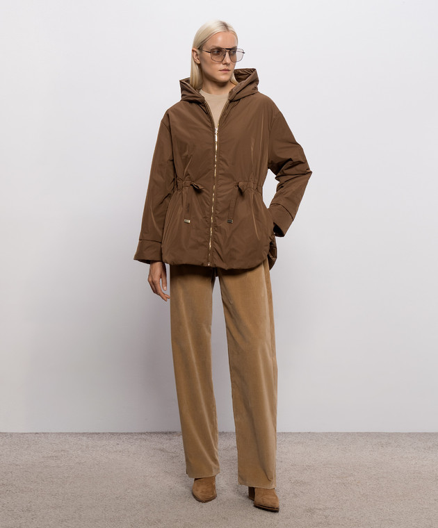 Max Mara Коричнева двостороння куртка CHARME MTCCHARME зображення 2