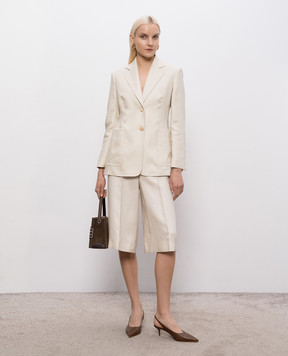 Max Mara Бежевий жакет із льону MXMVOLONTA