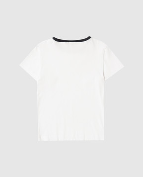 Brunello Cucinelli Детское бежевое поло с принтом BG902T484B