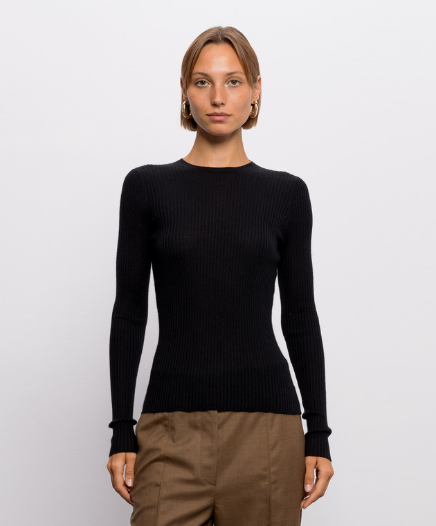Gabriela Hearst Черный джемпер Browning из кашемира и шелка X009246A003 изображение 3