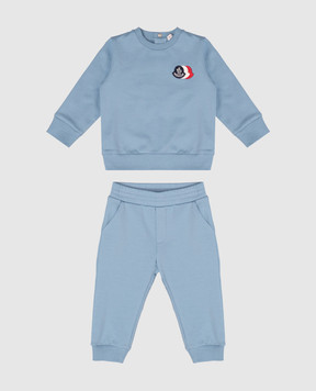 Moncler ENFANT Детский утепленный костюм с нашивкой логотипа L29518M0000789AM3