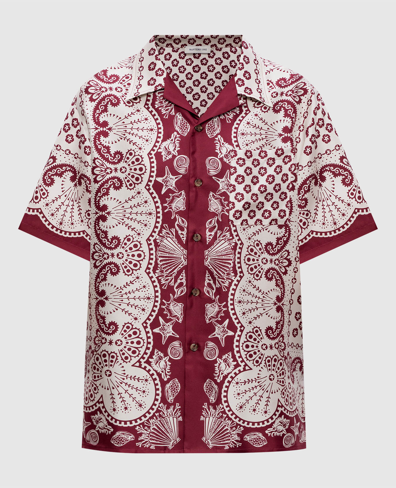 Бордовая блуза Leon из шелка