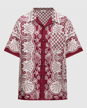 MANTERO 1902 Бордова блуза Leon із шовку 0217A2811T0879H