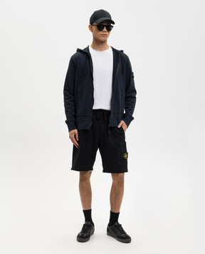 Stone Island Синя спортивна куртка з патчем логотипа L1S156100061S0051