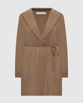 Max Mara Коричневый кардиган LASER из шерсти MXMLASER