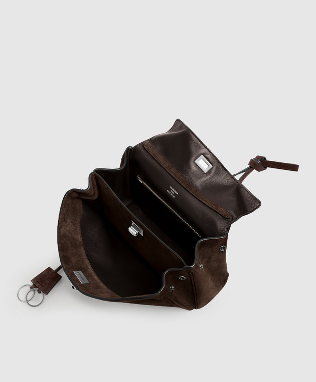 Balenciaga Коричнева замшева сумка Rodeo 7897792AB4G зображення 4