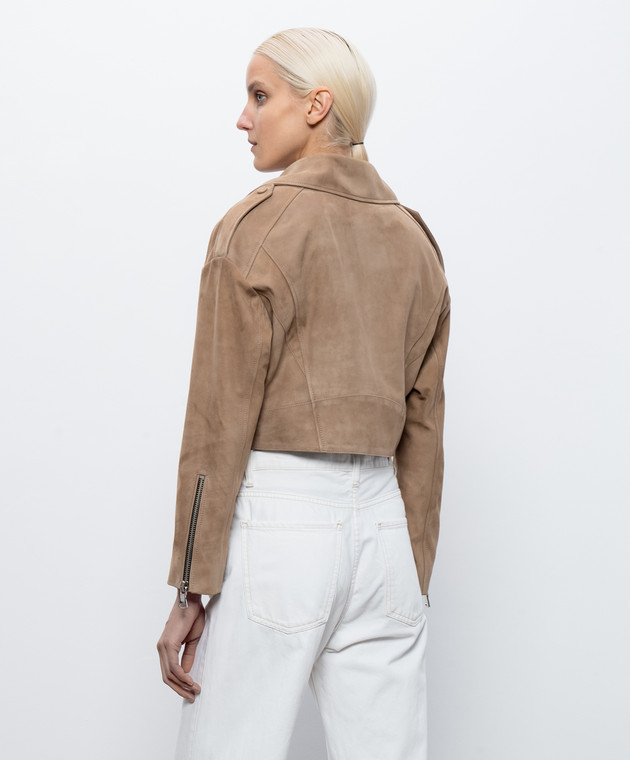 Babe Pay Pls Коричневая замшевая косуха 2516SUEDE изображение 4