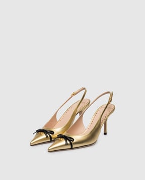 Valentino Золотисті шкіряні слінгбеки Bepointy 8W2S0LQ1BPY