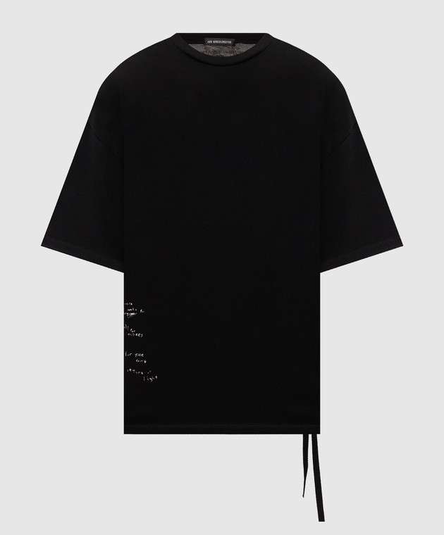 Ann Demeulemeester Черная футболка с принтом B0014220FA206