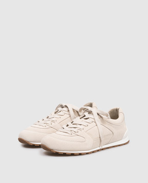 Brunello Cucinelli Бежеві замшеві кросівки MZSFG3231