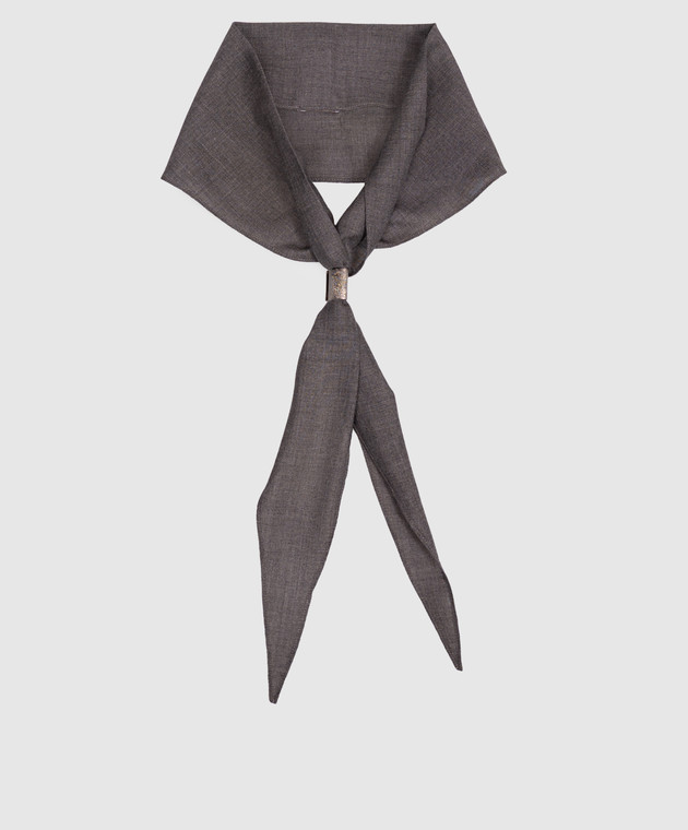 Brunello Cucinelli Серый галстук из шерсти MD920VH899