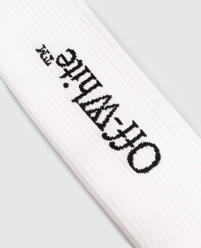 Off-White Белые носки с логотипом OMRA08JC99KNI001